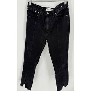 Abercrombie and Fitch Womens Skinny High Rise Black Cropped Jeans